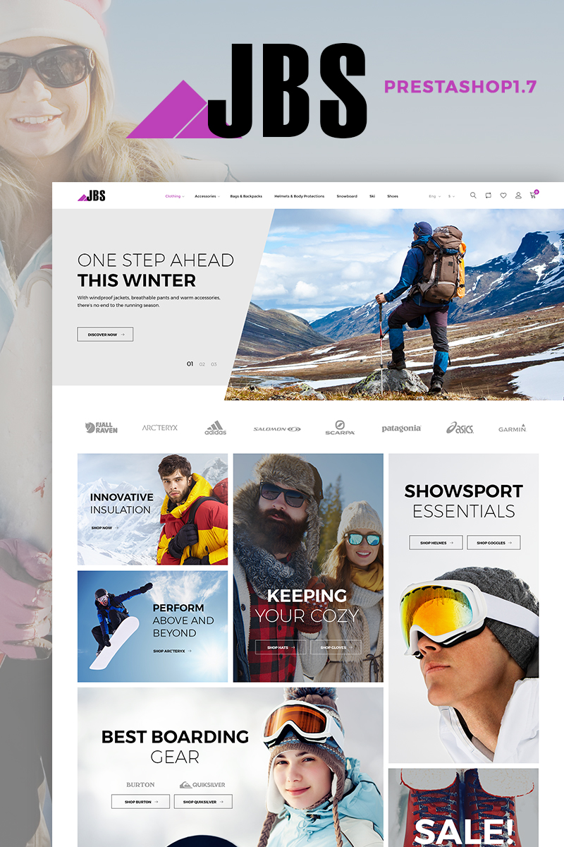 JBS – Winter Sports Equipment PrestaShop Theme