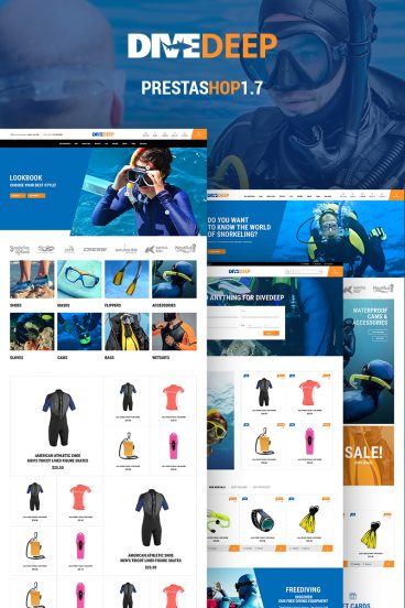 DiveDeep - Snorkeling Equipment PrestaShop Theme