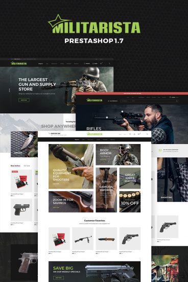 Militarista - Weapons Store PrestaShop Theme