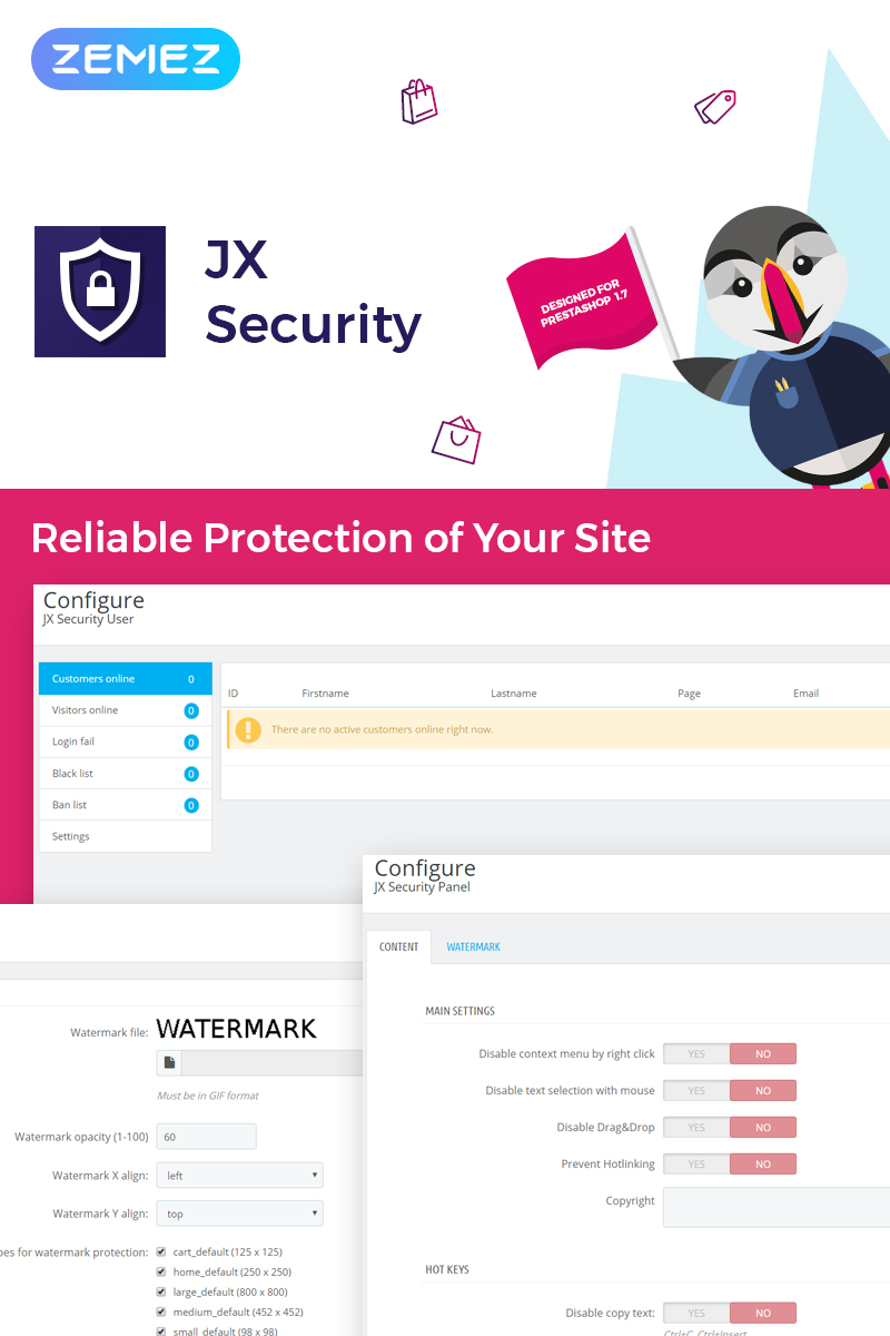 Security Pack PrestaShop Module