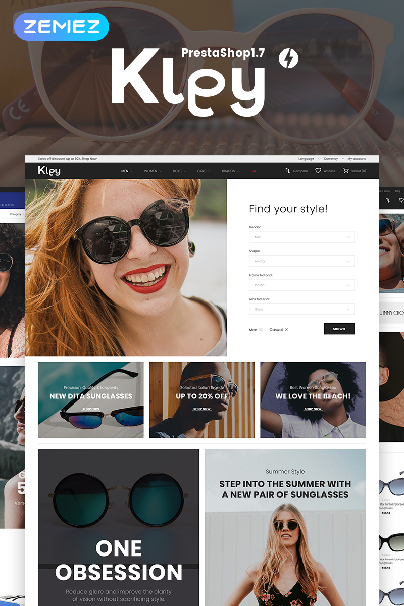 Kley – Sunglasses Store PrestaShop Theme