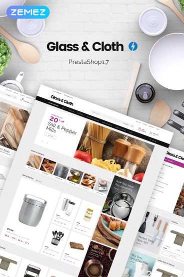 Glass and Cloth - Dishes Store PrestaShop Theme