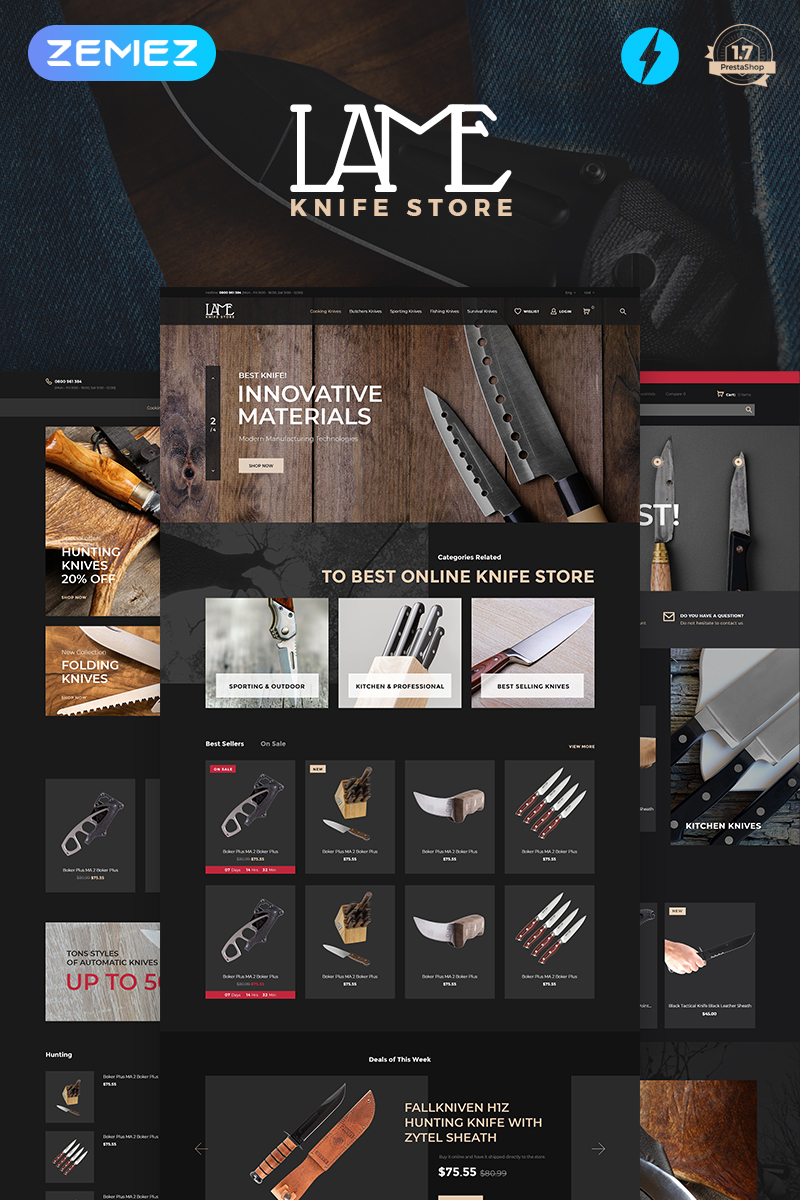 LAME – Knife Store PrestaShop Theme