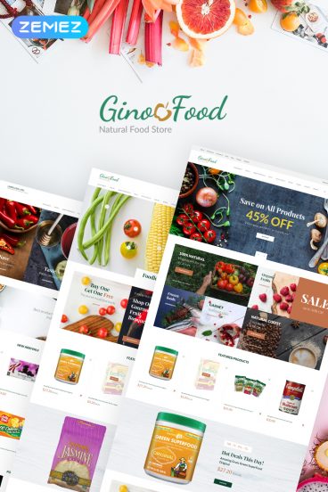 GinoFood - Organic Food Store Clean PrestaShop Theme