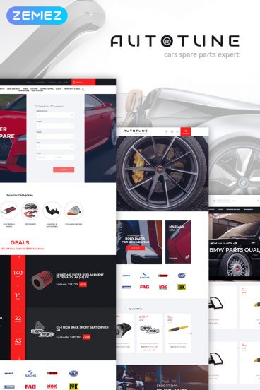 Autotune - Cars Spare Parts Clean Bootstrap Ecommerce PrestaShop Theme