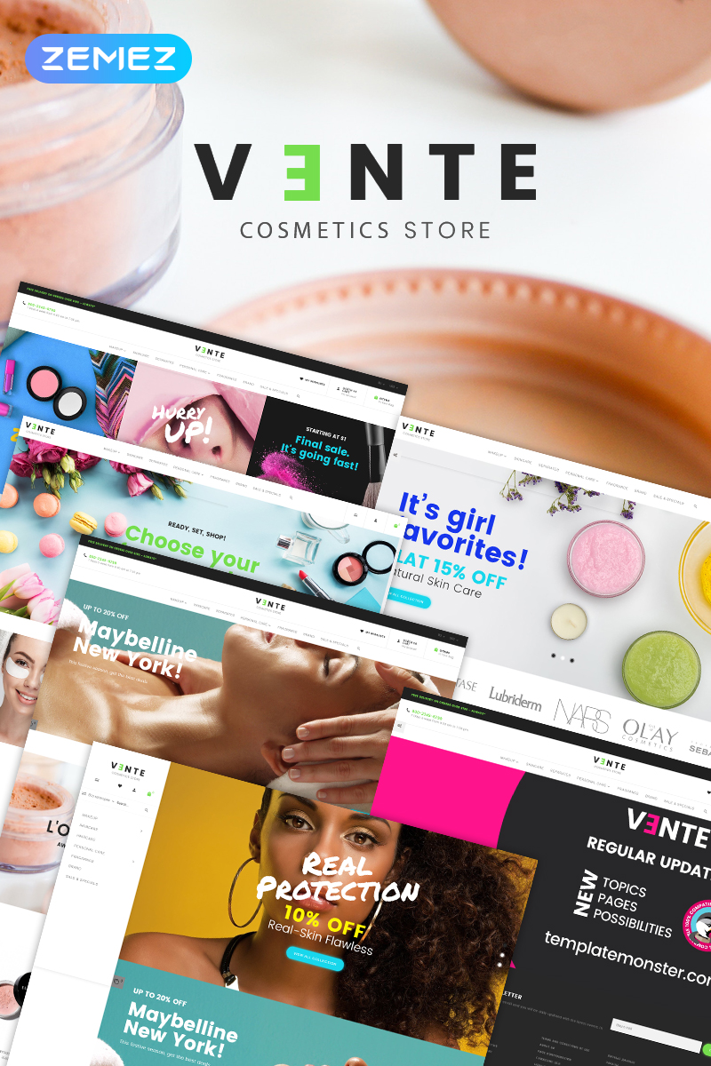 Vente – Cosmetics Store Clean Bootstrap Ecommerce PrestaShop Theme