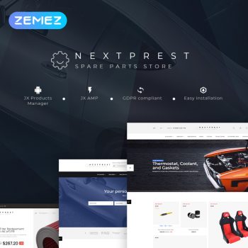 Nextprest – Spare Parts Store Clean Bootstrap Ecommerce PrestaShop Theme