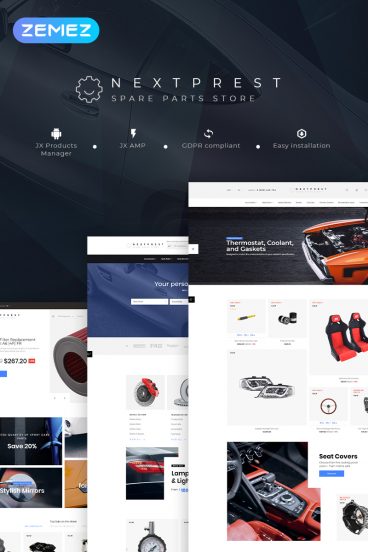 Nextprest - Spare Parts Store Clean Bootstrap Ecommerce PrestaShop Theme