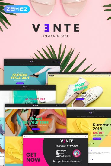 Vente - Shoes Store Clean Bootstrap Ecommerce PrestaShop Theme