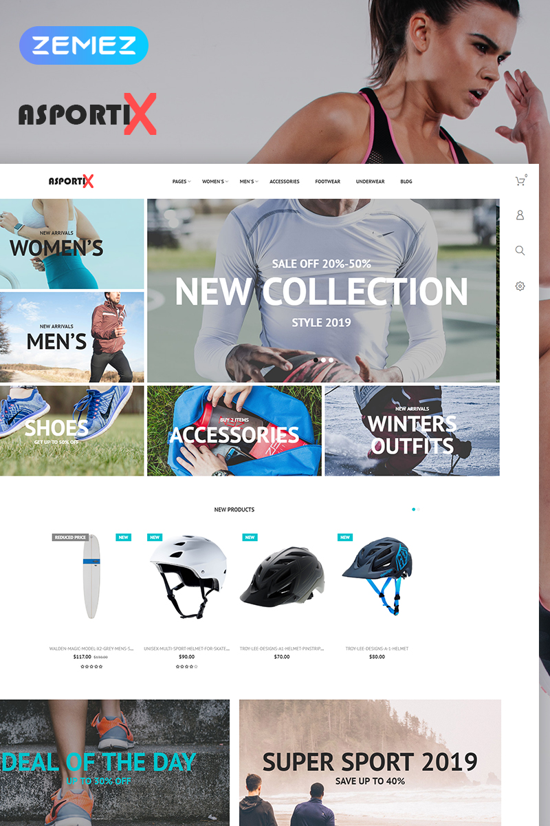 Asportix – Sport Equipment Store Clean Bootstrap Ecommerce PrestaShop Theme