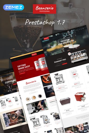 Beanserio - Professional Coffee Machine Store Clean Bootstrap Ecommerce PrestaShop Theme