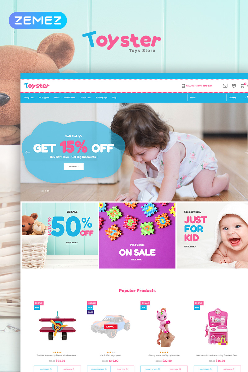 Toyster – Toy Store Clean Bootstrap Ecommerce PrestaShop Theme