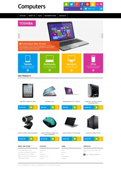 Computer Store Template Responsive Shopify Theme