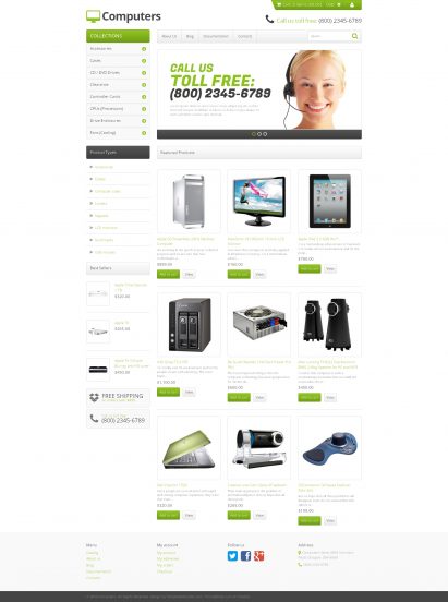 Computer Store Template Responsive Shopify Theme