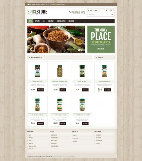 Spice Shop Template Responsive Shopify Theme