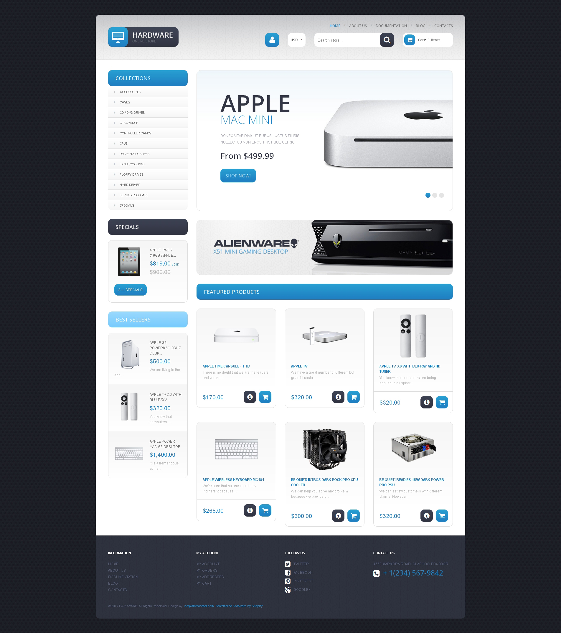 Computer Store Template Responsive Shopify Theme Zemez Shopify