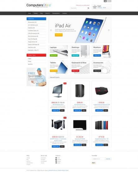 Computer Store Template Responsive Shopify Theme