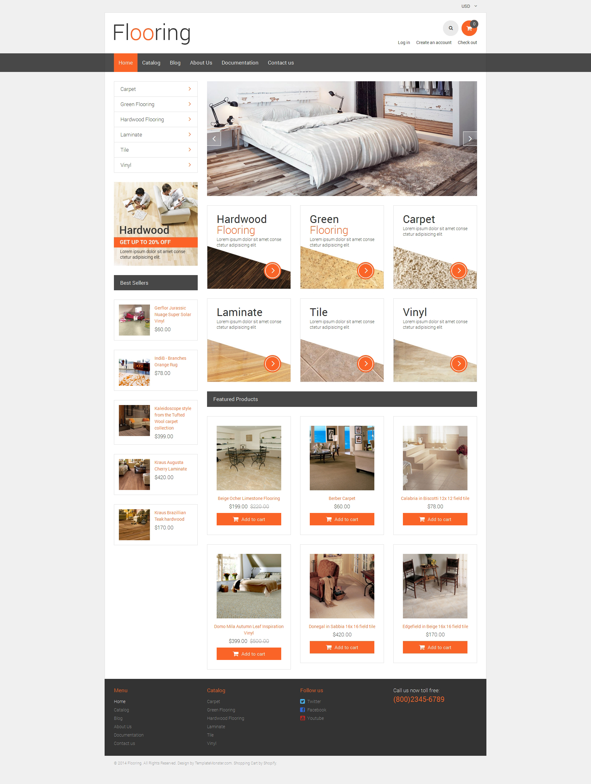 Flooring Template Responsive Shopify Theme