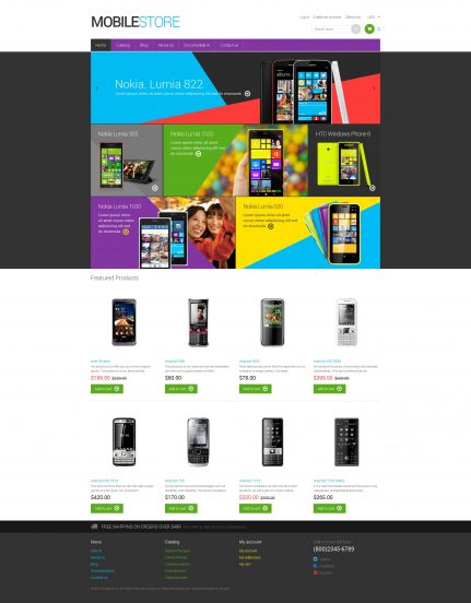 Mobile Store Template Responsive Shopify Theme