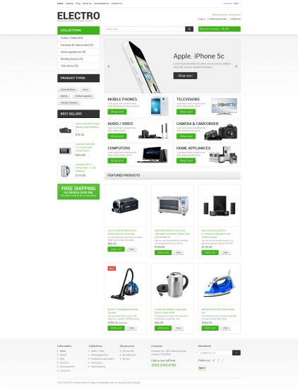 Electronics Store Template Responsive Shopify Theme