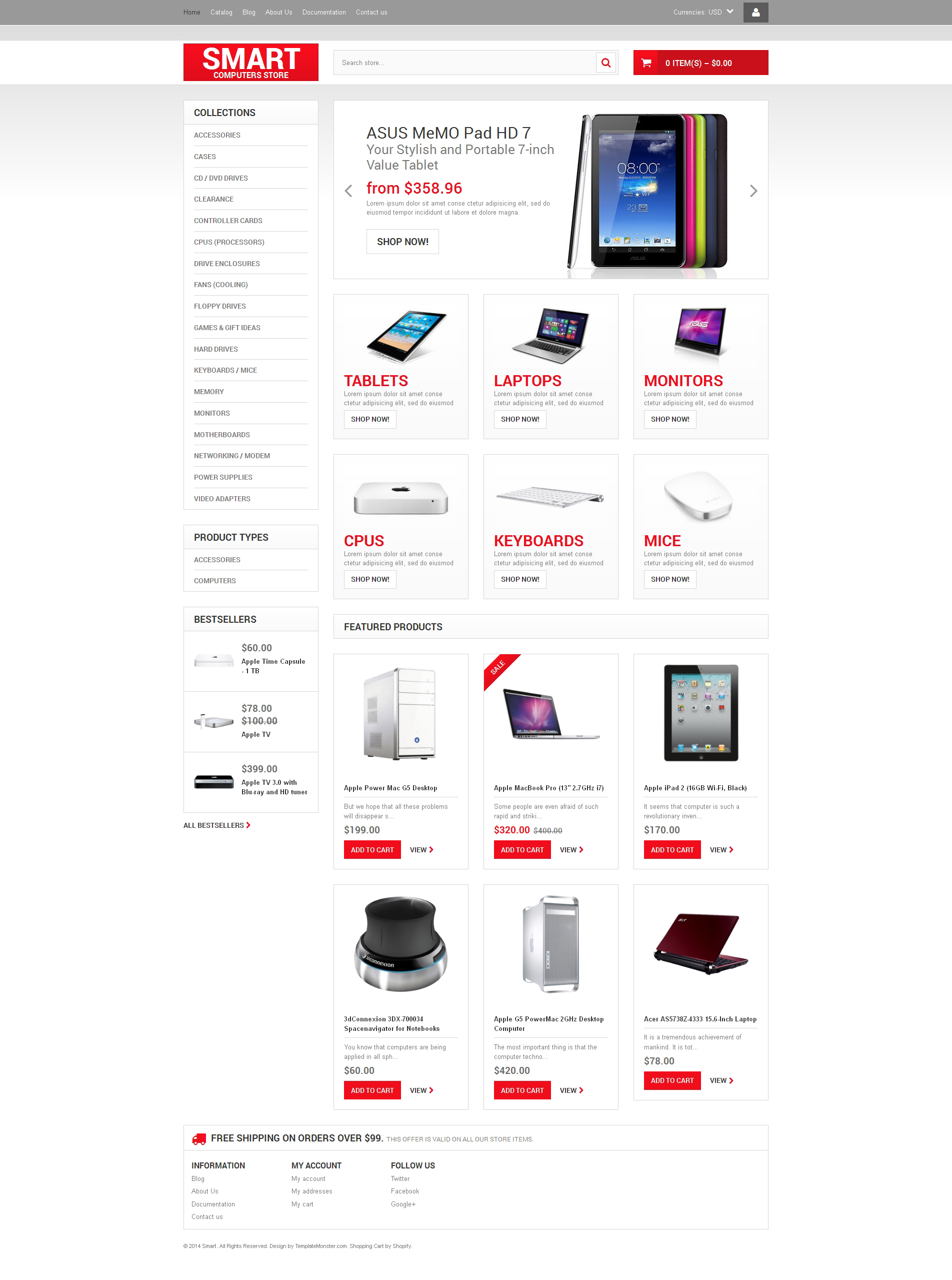 Computer Store Template Responsive Shopify Theme