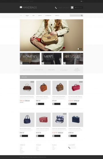 Handbag Template Responsive Shopify Theme