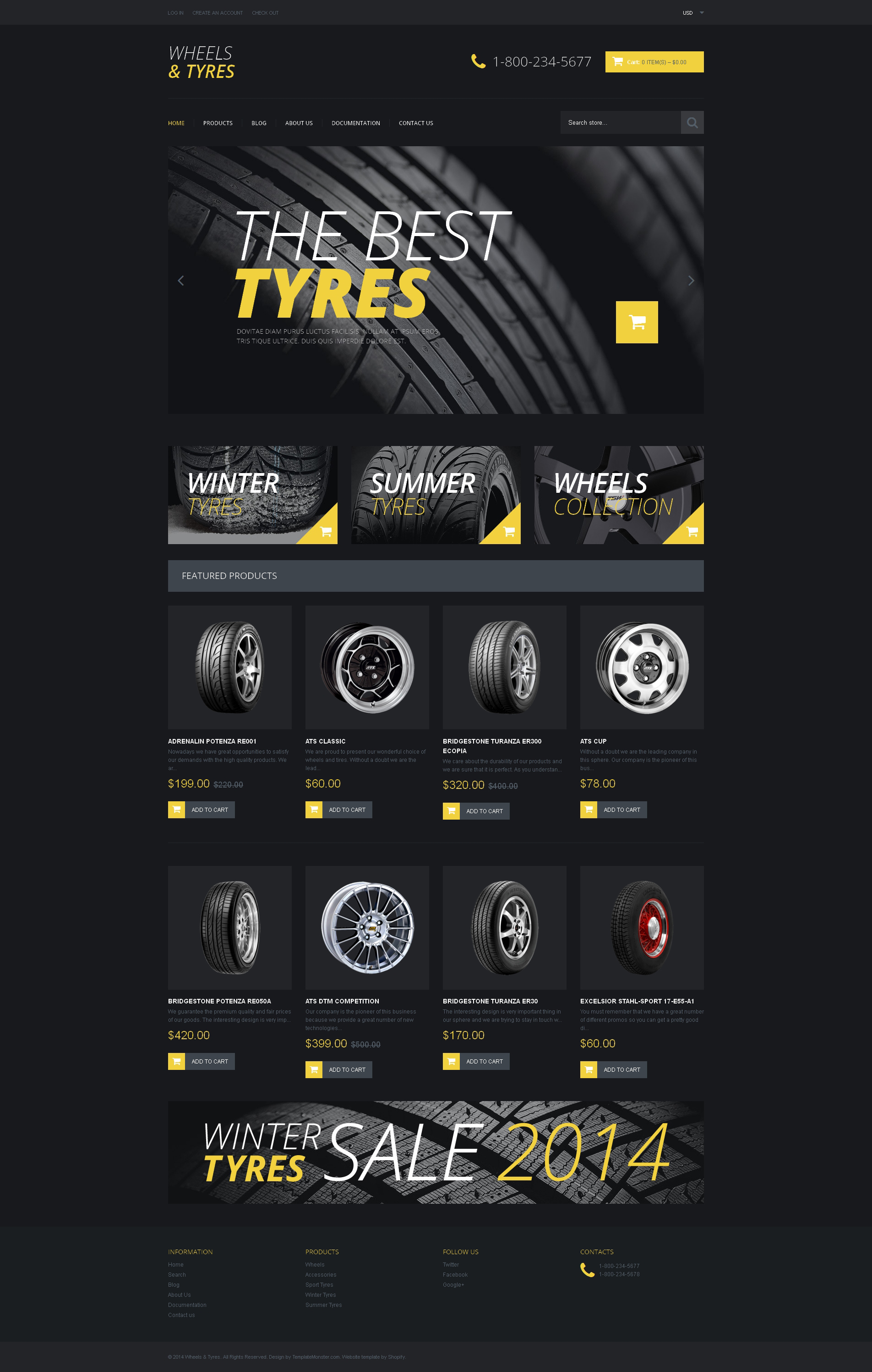 Wheels & Tires Template Responsive Shopify Theme