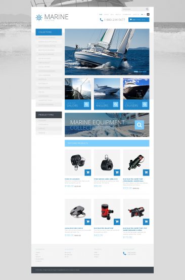 Yachting Template Responsive Shopify Theme