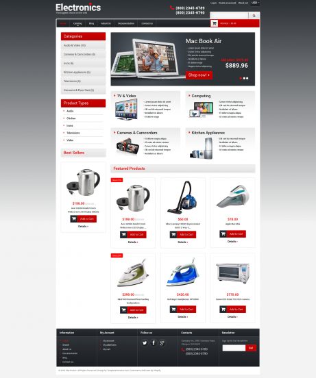 Electronics Store Template Responsive Shopify Theme