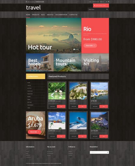 Travel Agency Template Responsive Shopify Theme