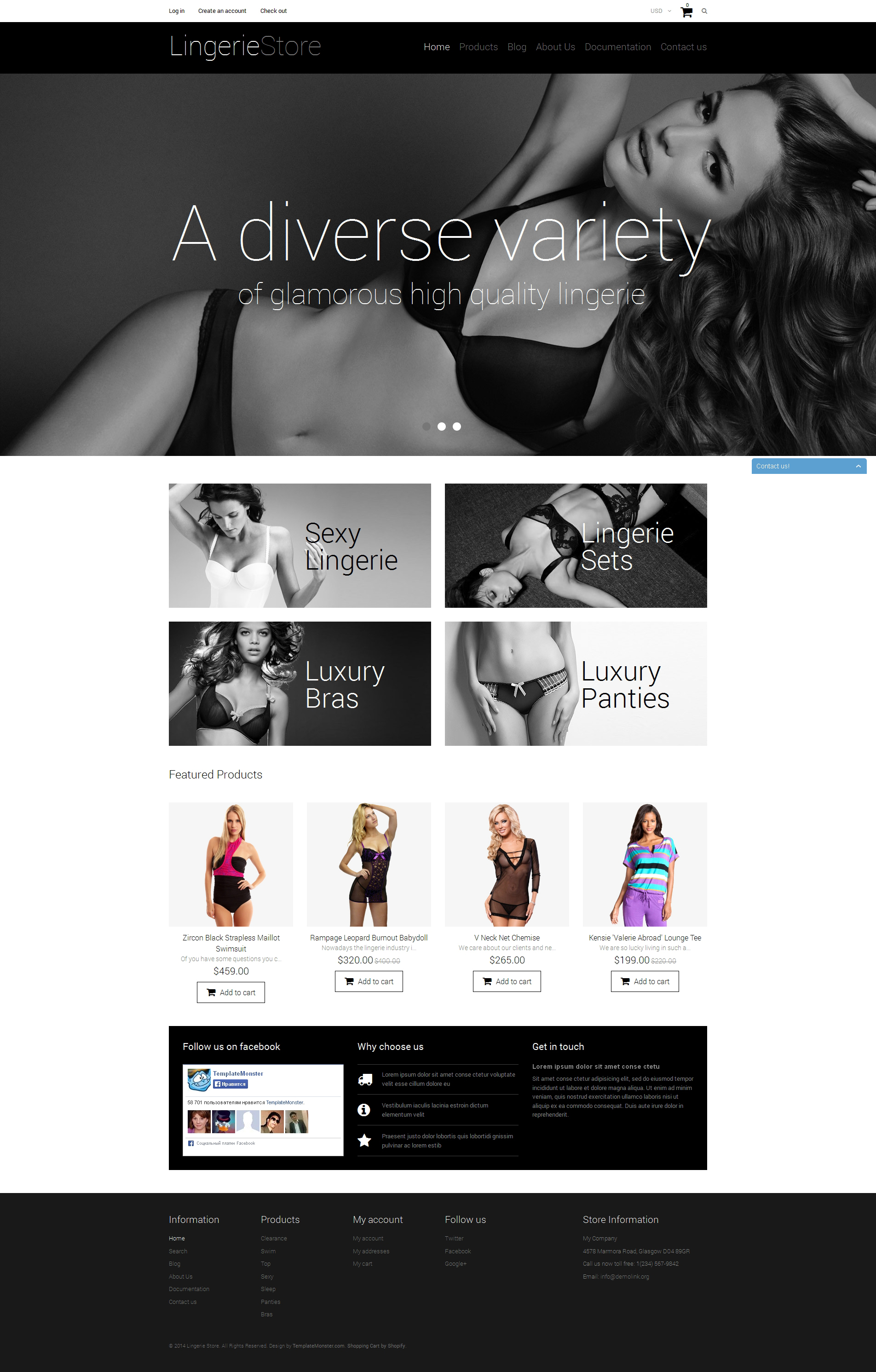 Lingerie Template Responsive Shopify Theme