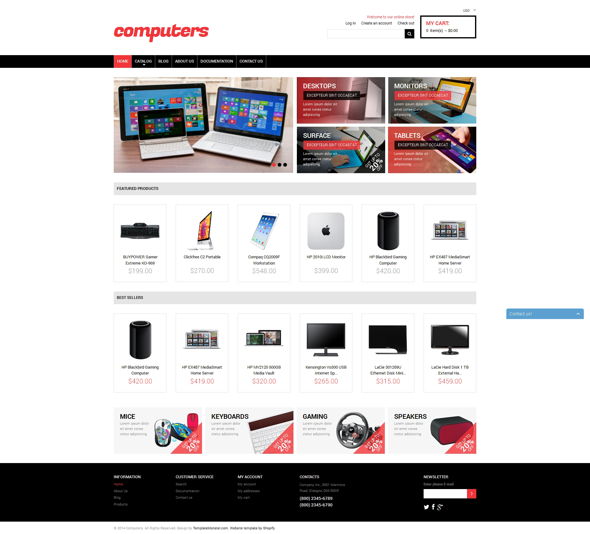 Computer Store Template Responsive Shopify Theme