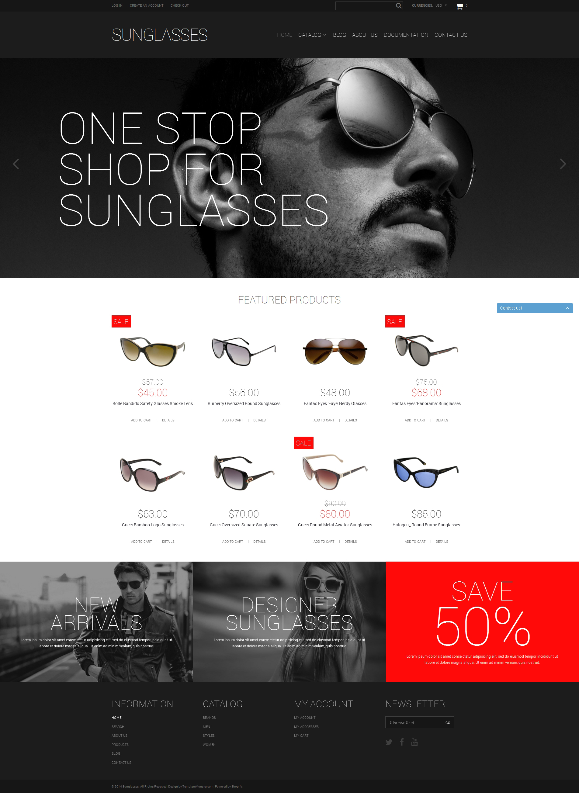 Elegant Sunglasses Shopify Theme