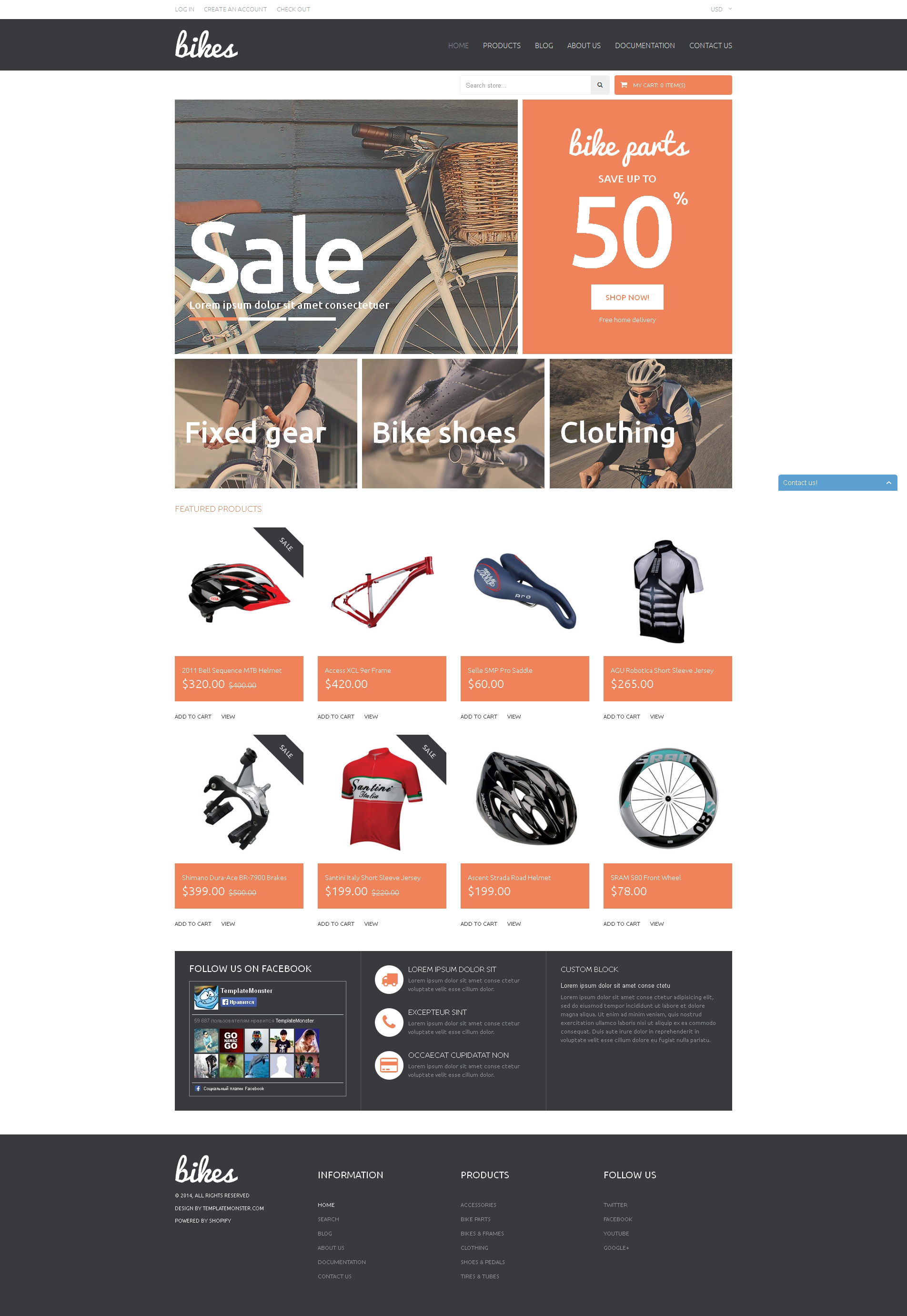 Shopping Bikes  Accessories Shopify Theme