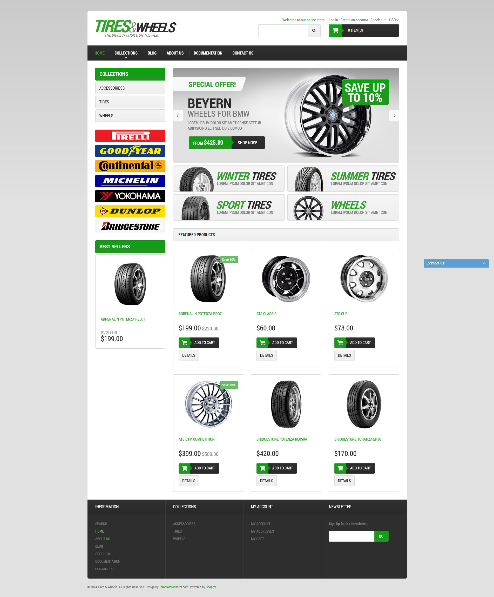 Car Tires Shopify Theme