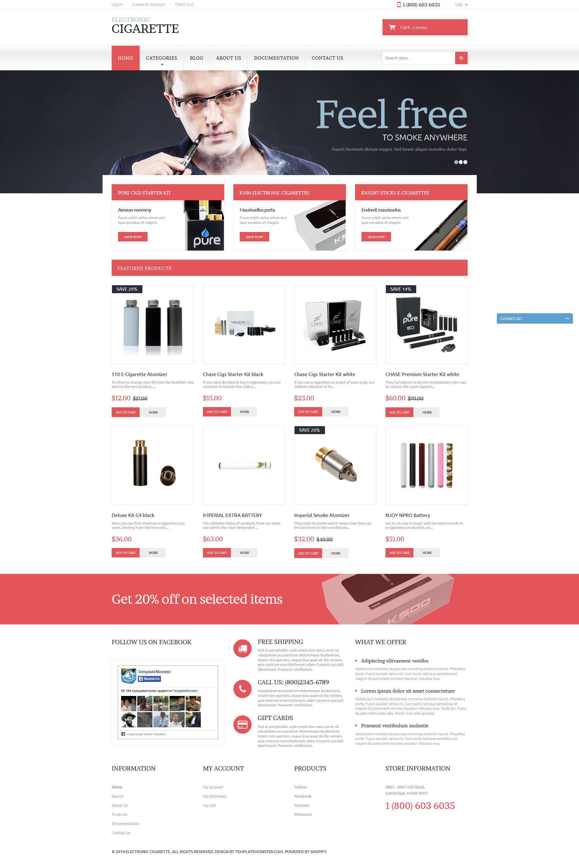 Electronic Cigarettes Shopify Theme