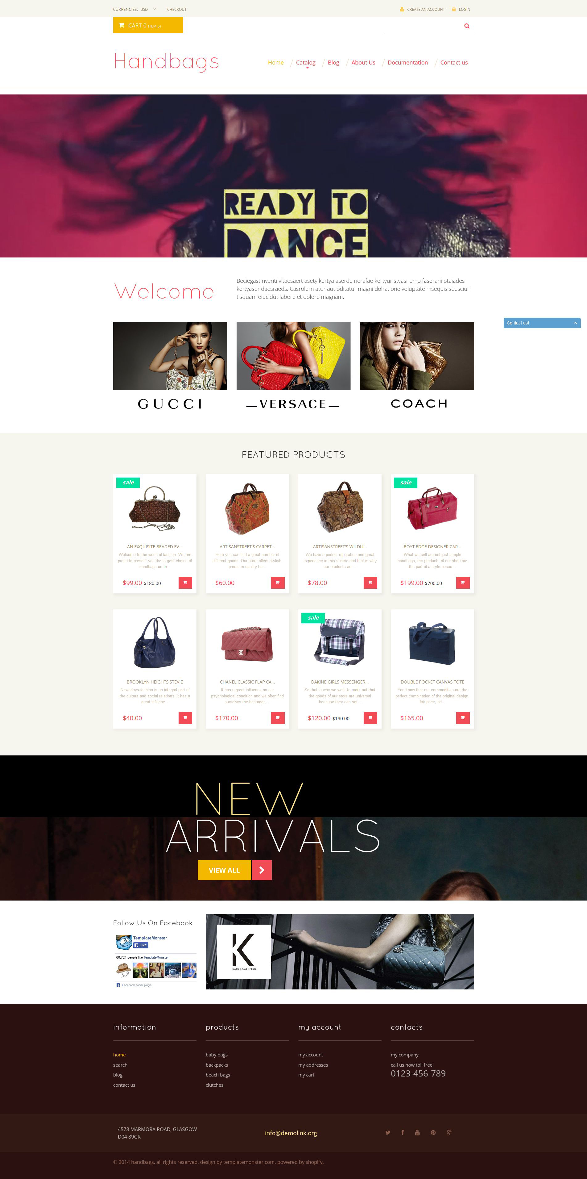 Handbag Template Responsive Shopify Theme