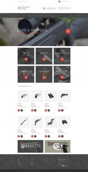 Weapon Shop Shopify Theme