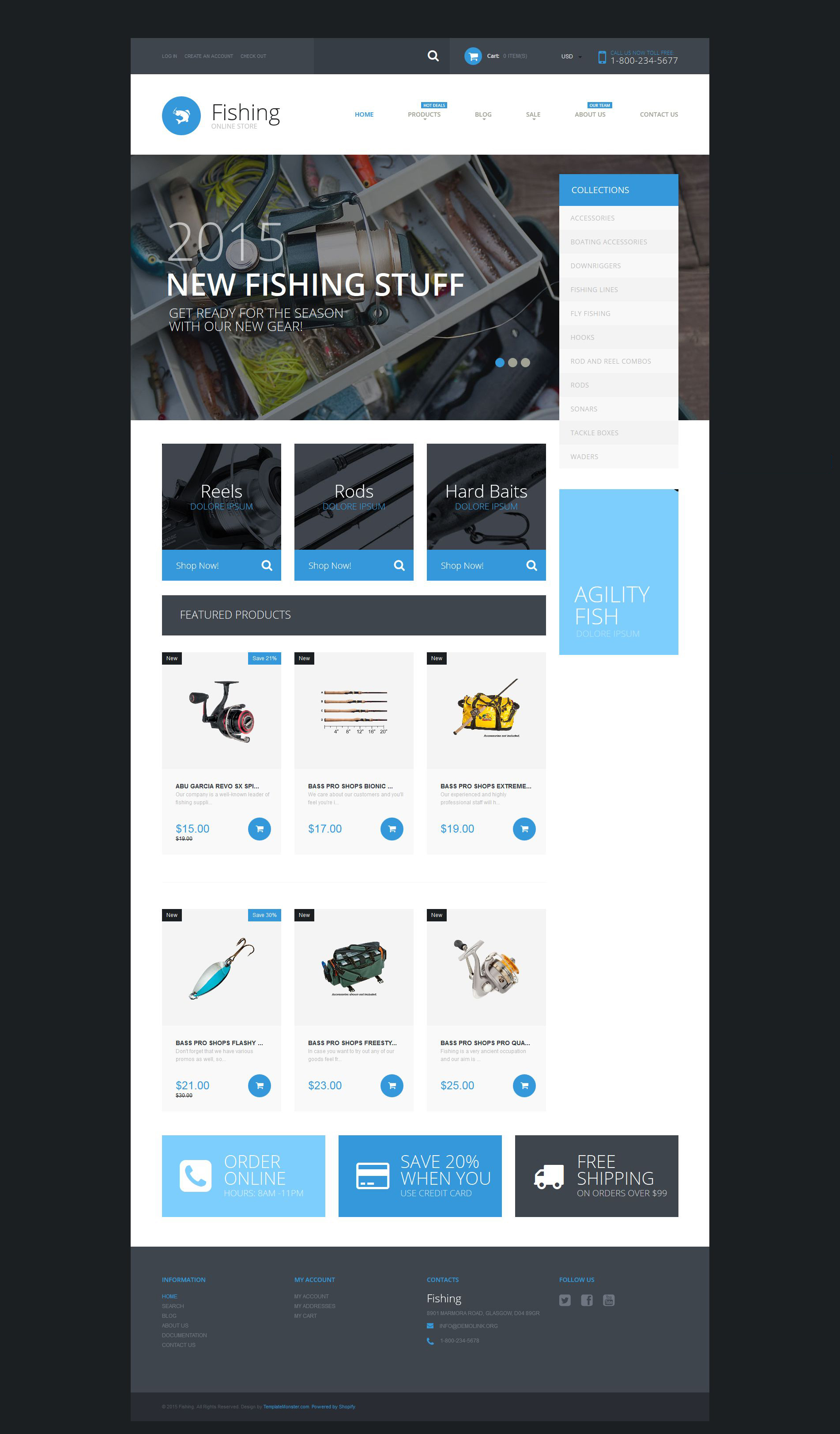 Fishing Supplies Shopify Theme