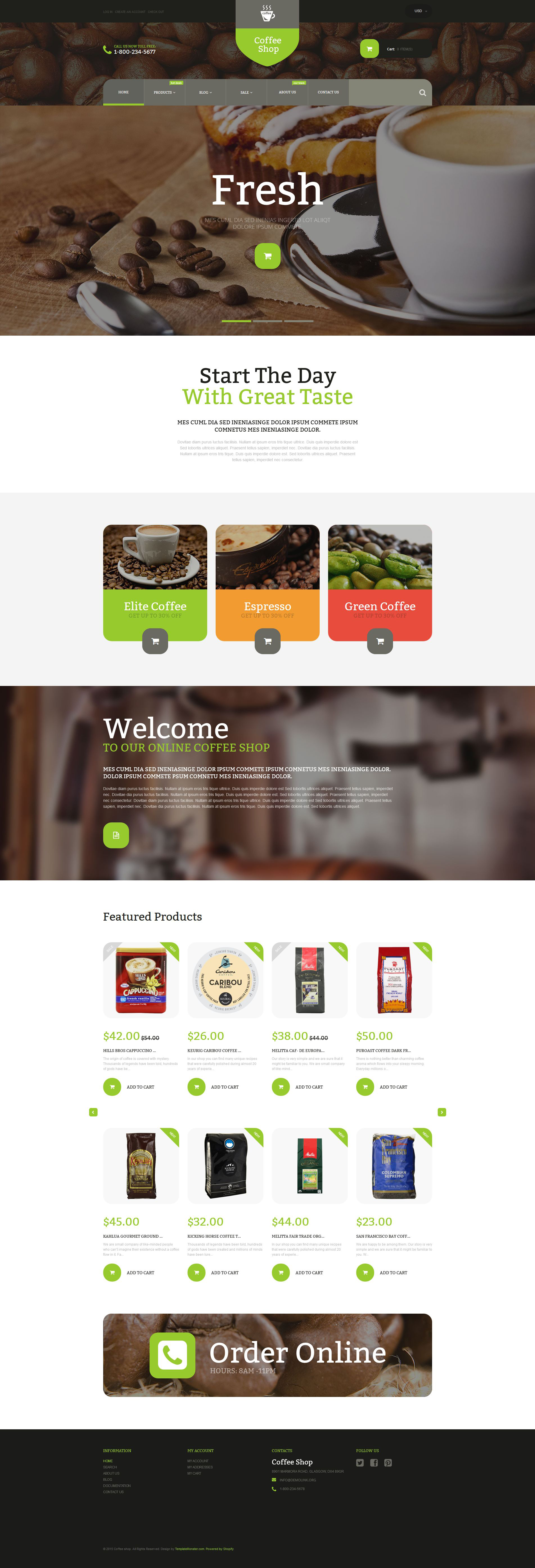 Coffee Store Shopify Theme