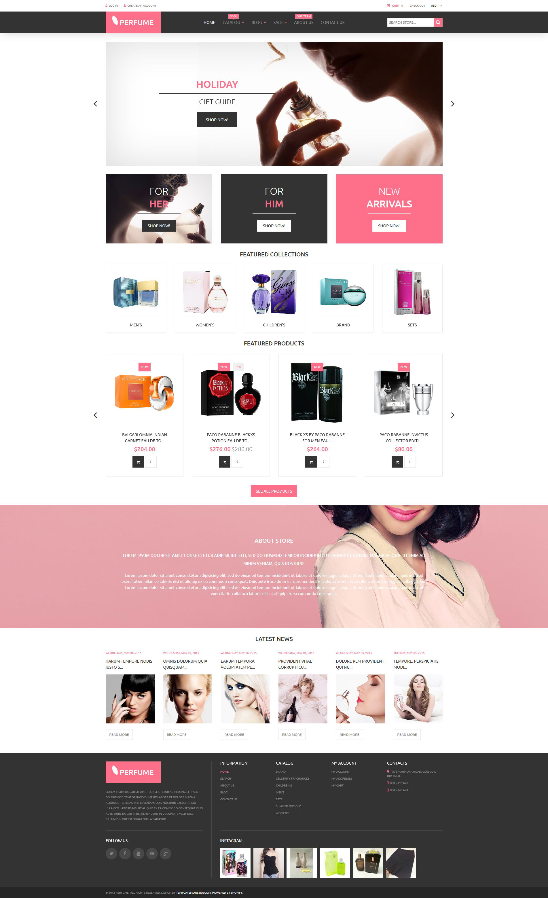 Perfumes  Cosmetics Shopify Theme