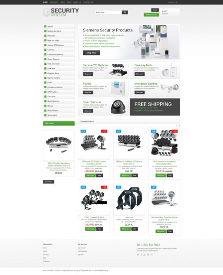 Security Template Responsive Shopify Theme