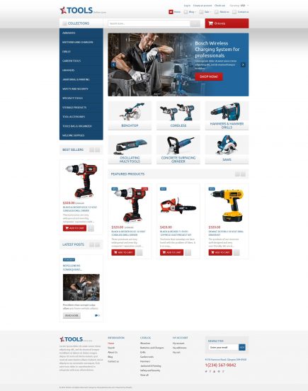 Tools & Equipment Template Responsive Shopify Theme