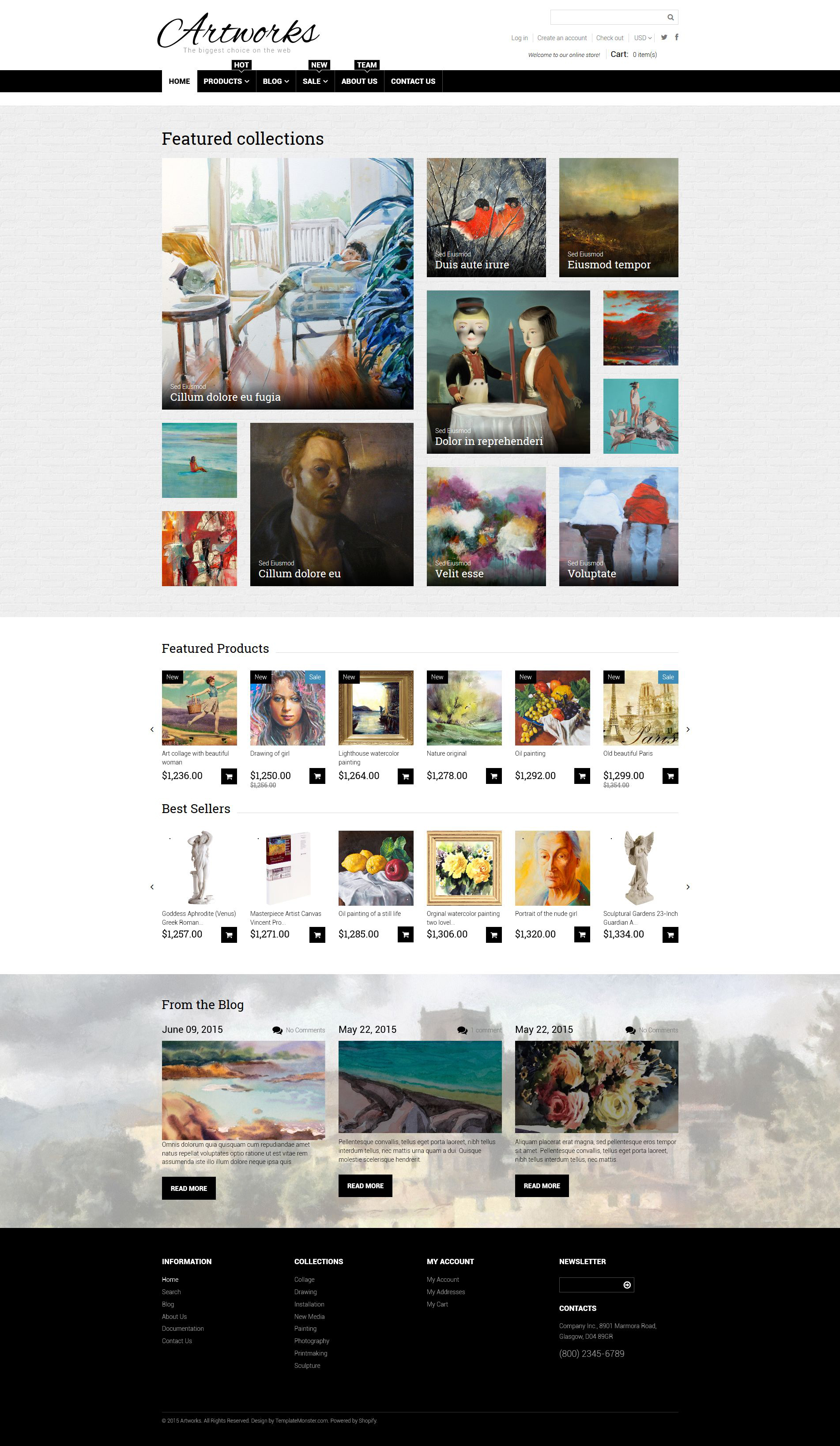 Art Web Template Responsive Shopify Theme