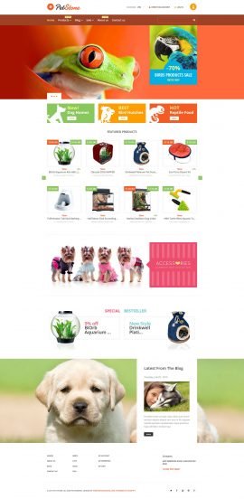 Pet Shop Template Responsive Shopify Theme