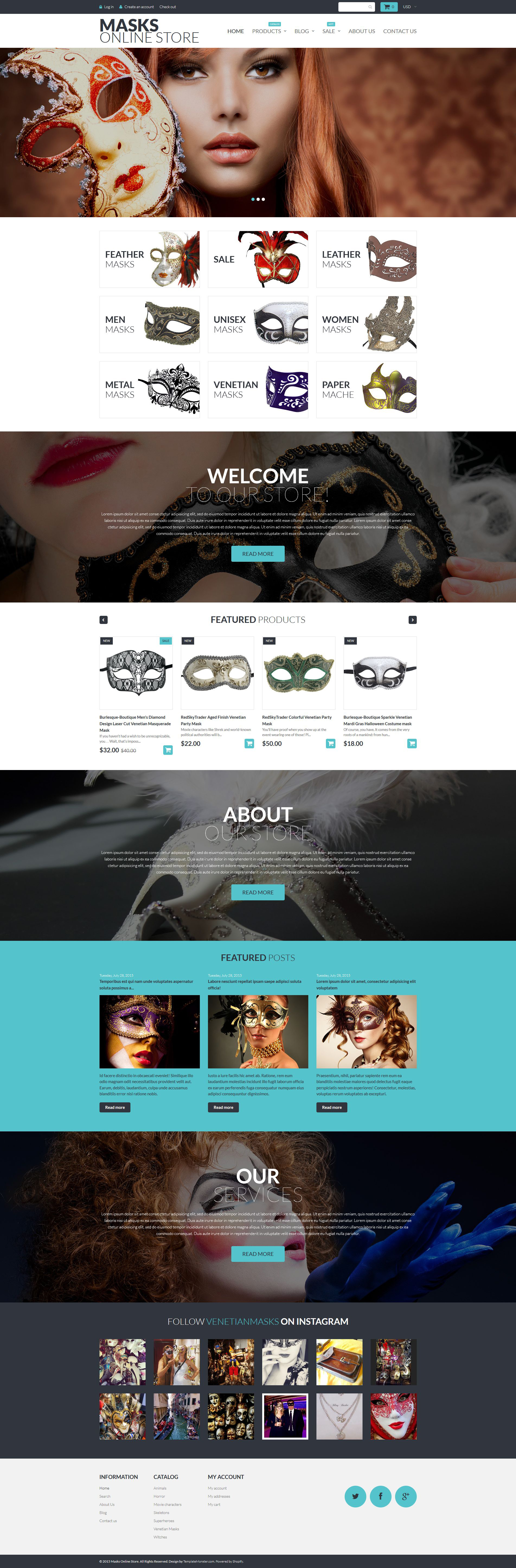 Masks Online Store Shopify Theme