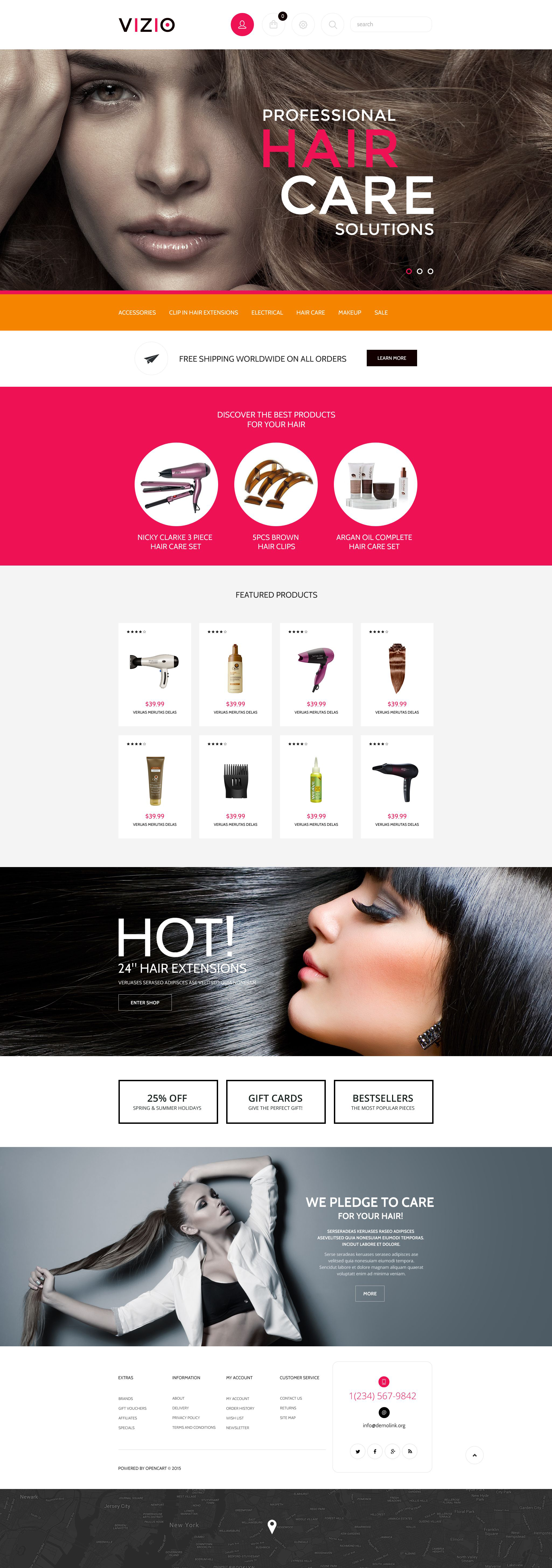 Hair Salon Template Responsive Shopify Theme