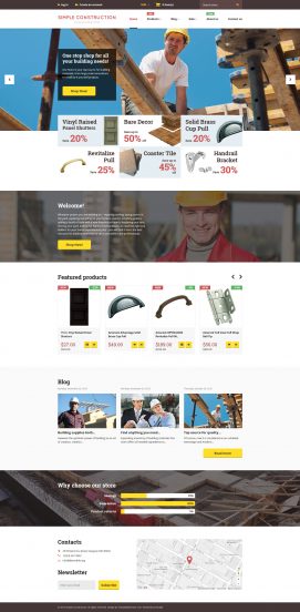 Simple Construction Shopify Theme