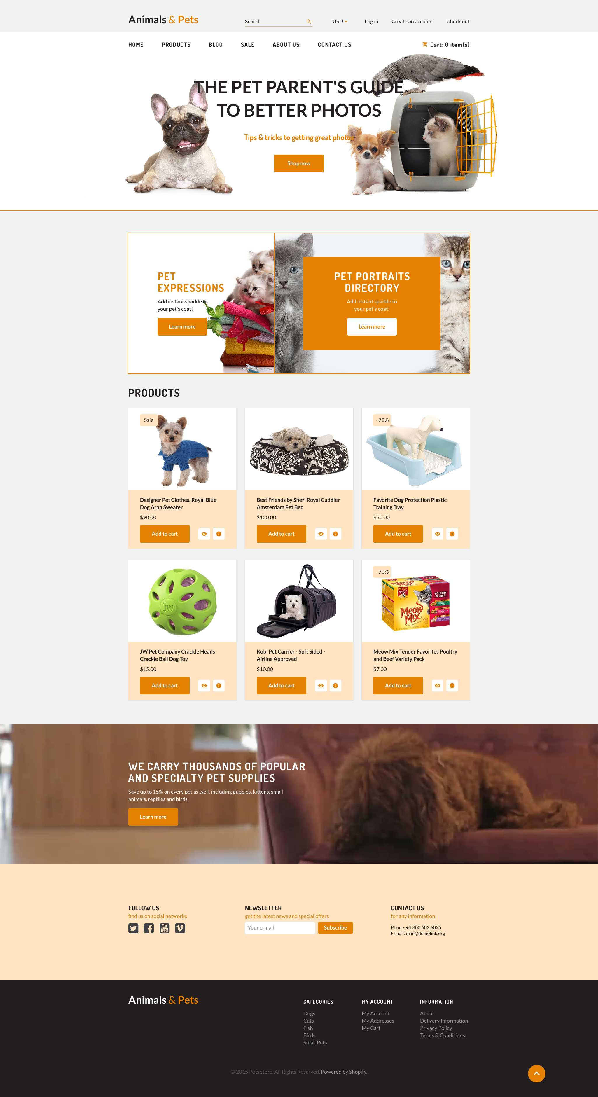 Animals  Pets Shopify Theme