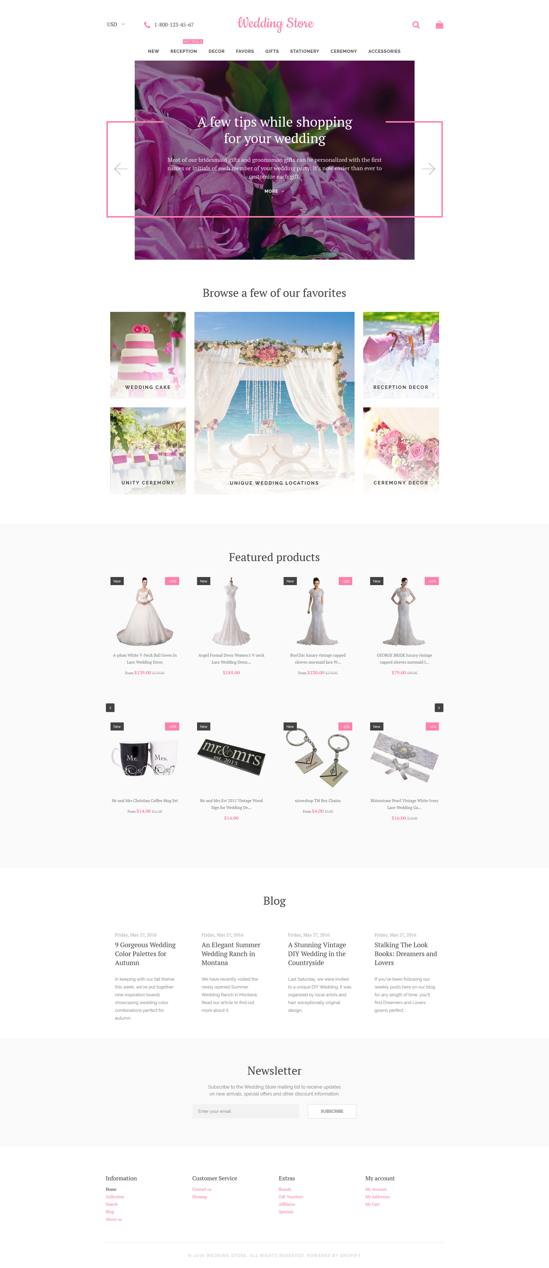 Wedding Store Shopify Theme